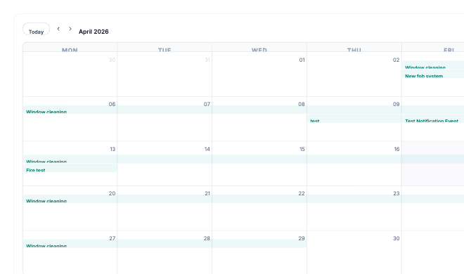 Calendar and Events preview